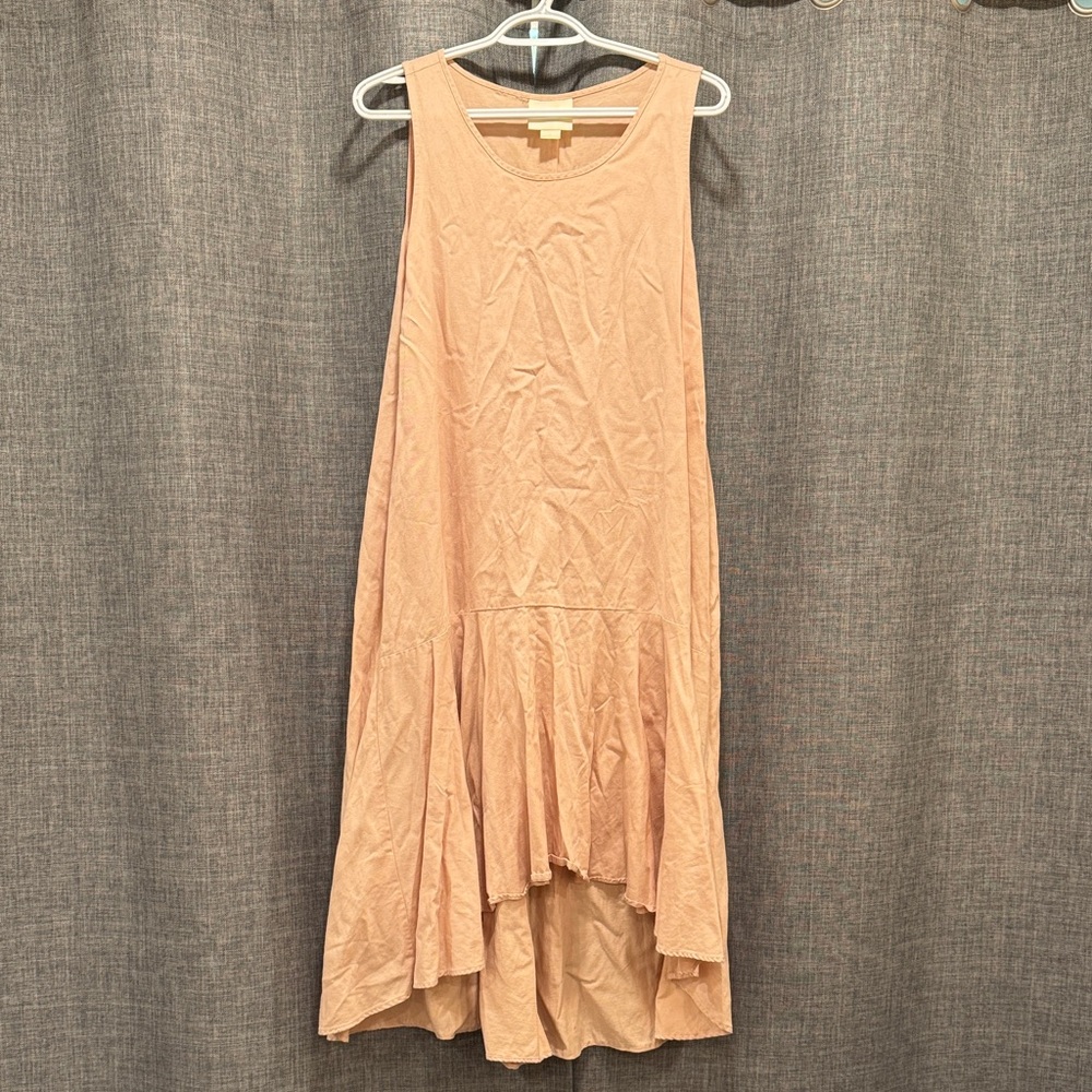 Maeve 🍑 Peach Pink High Low Midi Dress